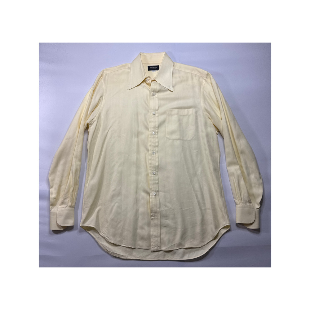 Hamilton April '05 Men's Long Sleeve Yellow Button‎ Up Dress Shirt - Size XL